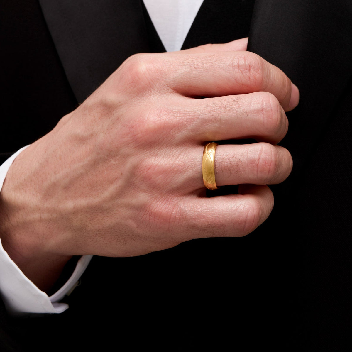 Aliança Infinito Slim Banhada em Ouro 18k