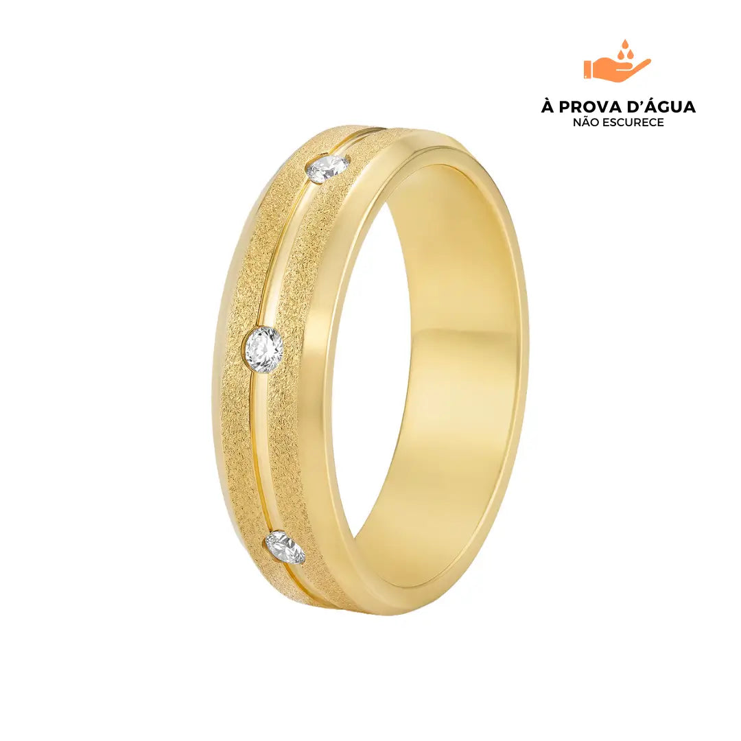 Aliança Veneza Banhada em Ouro 18k