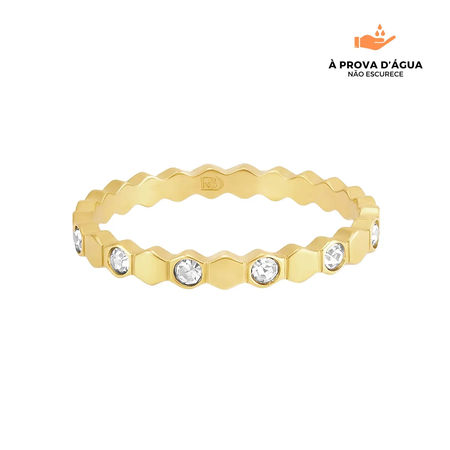 Anel Kaena Luz Banhado em Ouro 18k