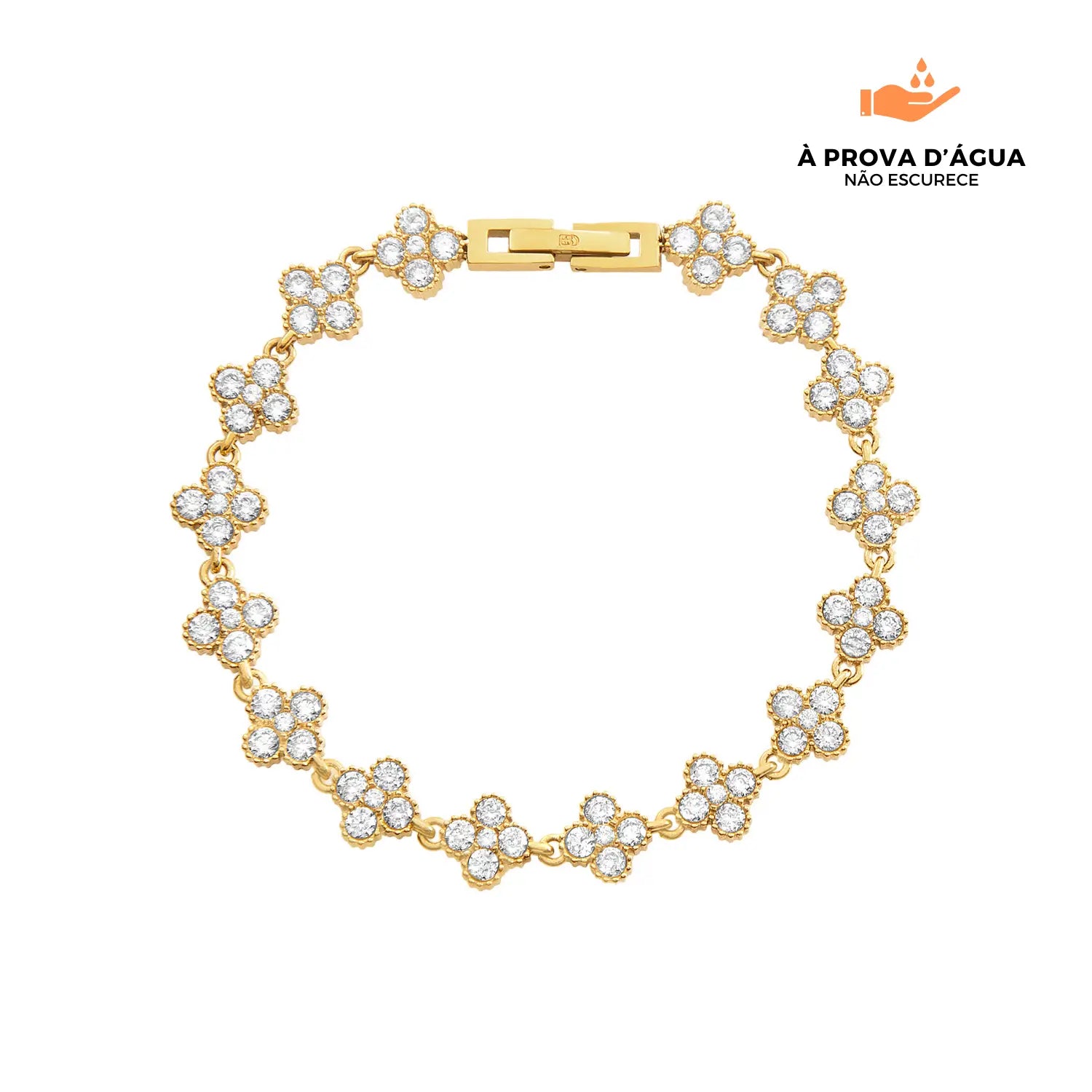 Pulseira Trevo Beout Classic Banhada em Ouro 18k
