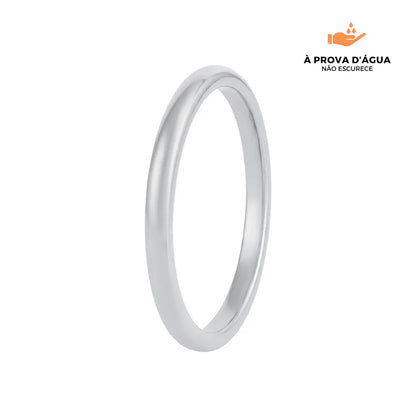 Aliança Clássica 2MM Banhada em Prata