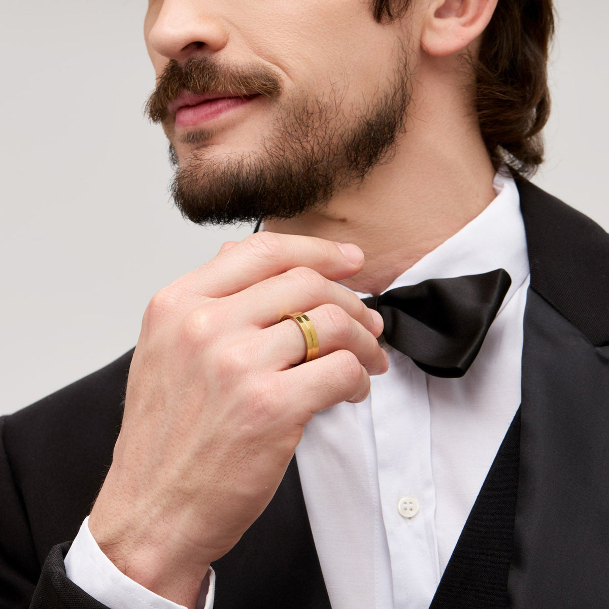 Aliança Unique Slim Banhada em Ouro 18k