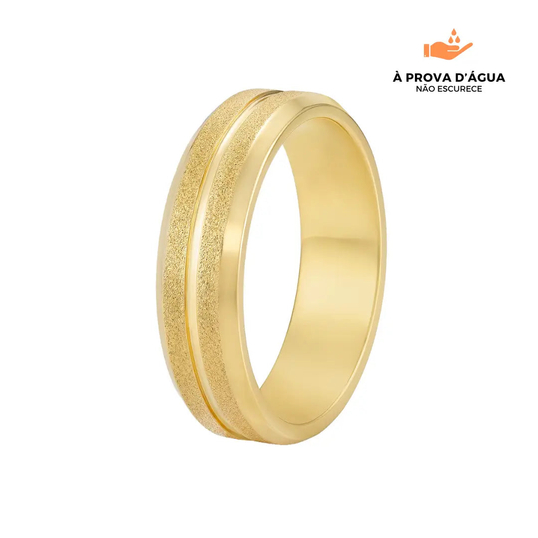 Aliança Veneza Slim Banhada em Ouro 18k
