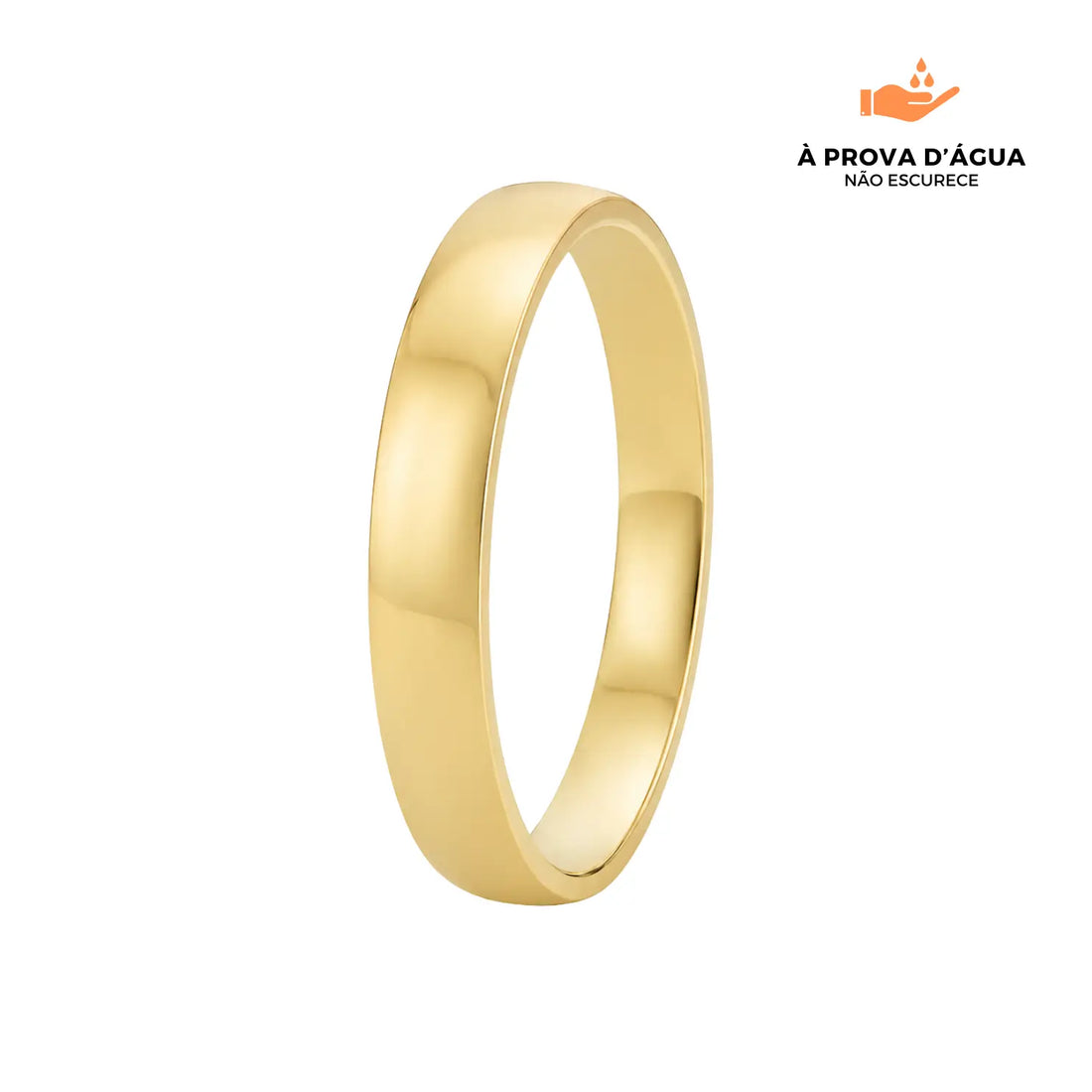 Aliança Clássica Banhada em Ouro 18k