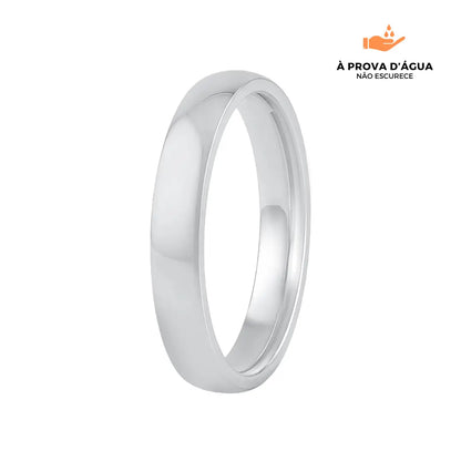 Aliança Clássica 4MM Banhada em Prata