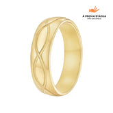 Aliança Infinito Slim Banhada em Ouro 18k
