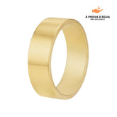 Aliança Moderna 8MM Banhada em Ouro 18k