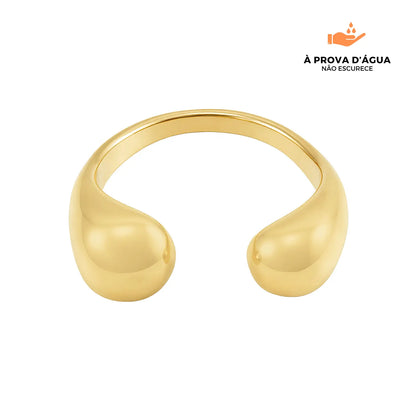 Anel Dual Regulável Banhado em Ouro 18k