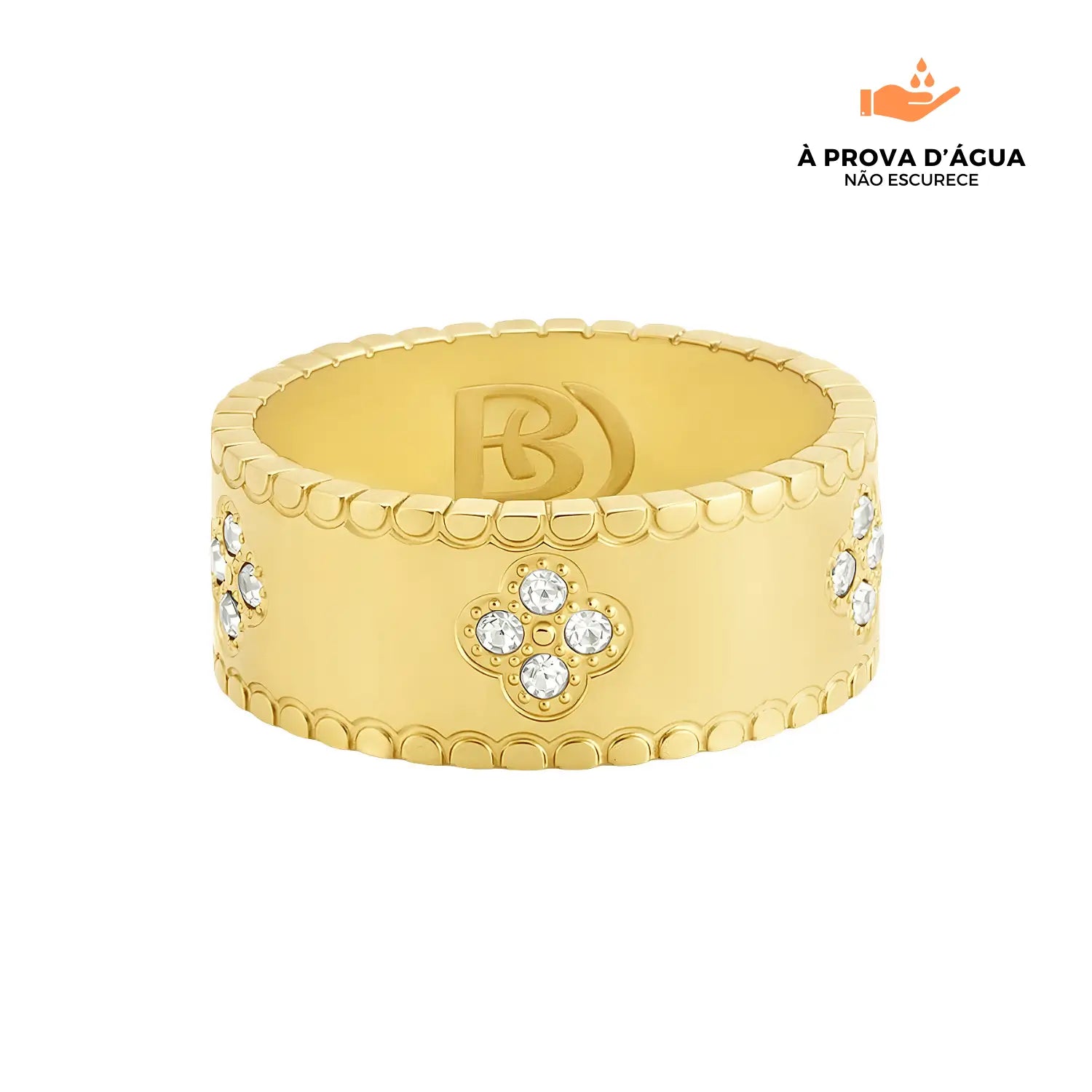 Anel Gênova Banhado em Ouro 18k