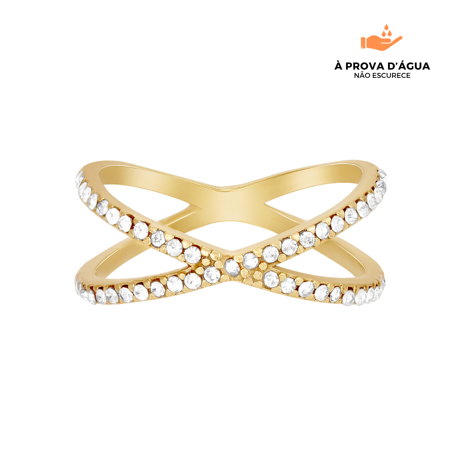 Anel Infinito Banhado em Ouro 18k