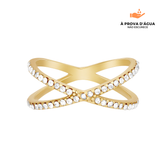 Anel Infinito Banhado em Ouro 18k