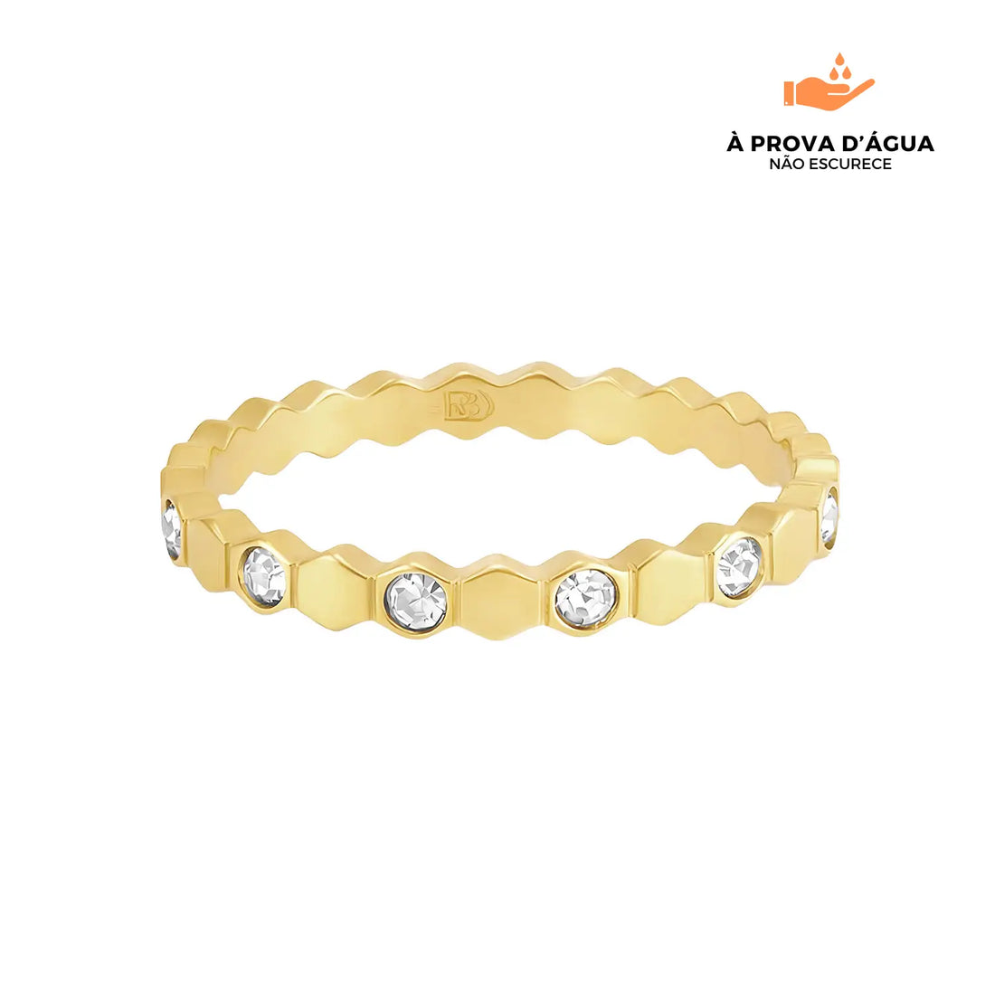 Anel Kaena Luz Banhado em Ouro 18k