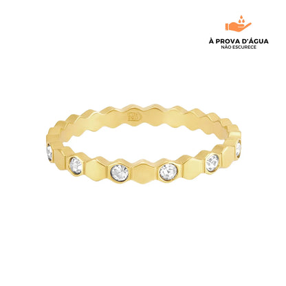 Anel Kaena Luz Banhado em Ouro 18k