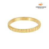 Anel Listras Banhado em Ouro 18k