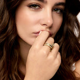 Anel Monte Carlo Banhado em Ouro 18k