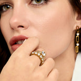 Anel Riviera Classic Banhado em Ouro 18k