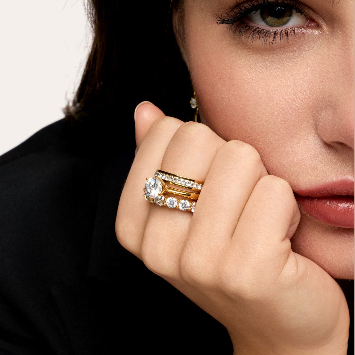 Anel Riviera Classic Banhado em Ouro 18k