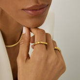 Anel Selene Banhado em Ouro 18k