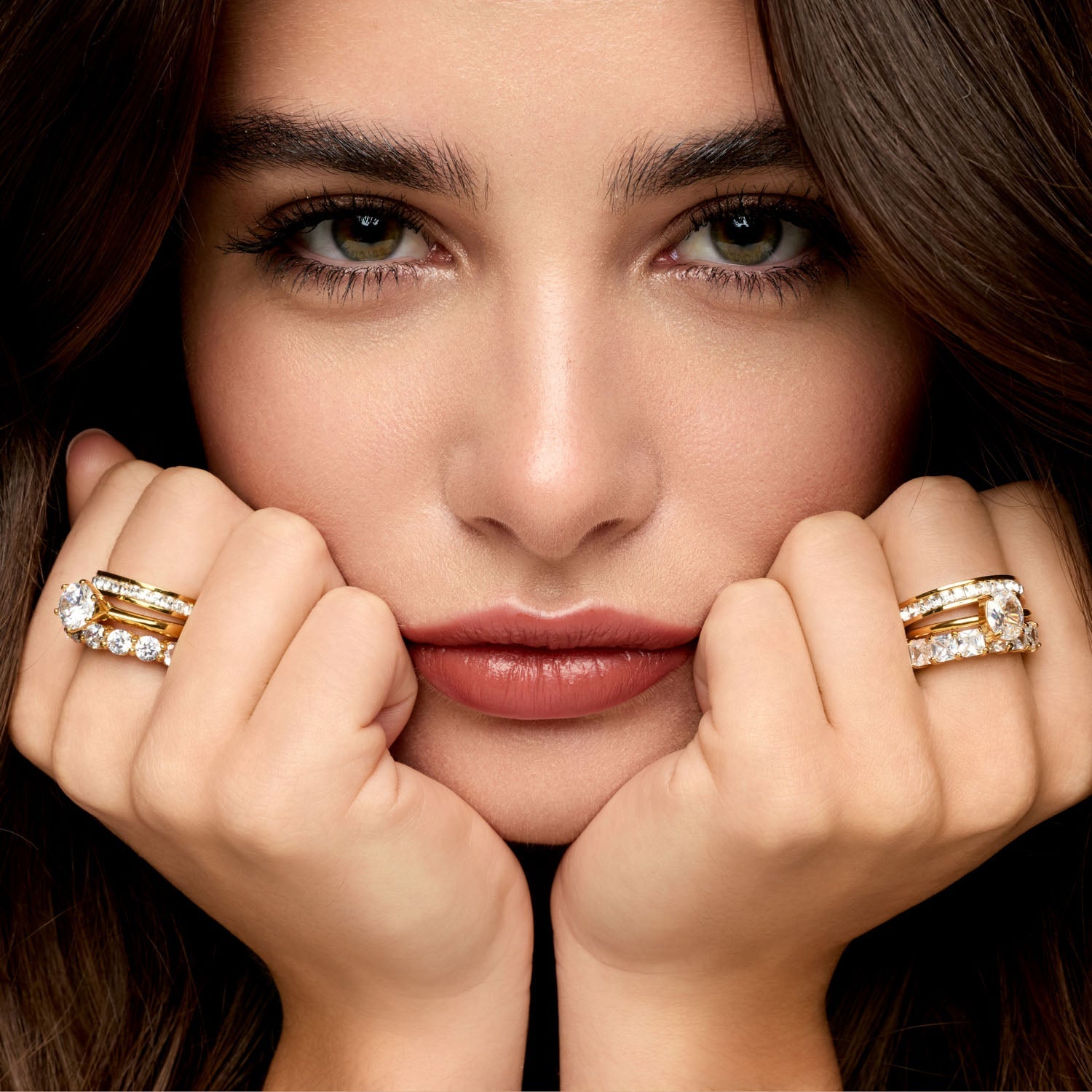 Anel Solitario Lumiere Banhado em Ouro 18k