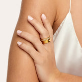 Anel Trevo Glamour Banhado em Ouro 18k