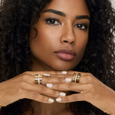 Anel Triplo Momentos Banhado em Ouro 18k