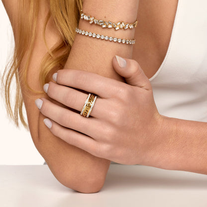 Anel de Elos Glamour Banhado em Ouro 18k