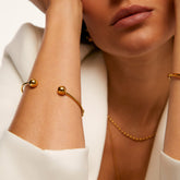 Bracelete Esphera Regulável Banhado em Ouro 18k