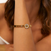 Bracelete Árvore da Vida Banhado em Ouro 18k