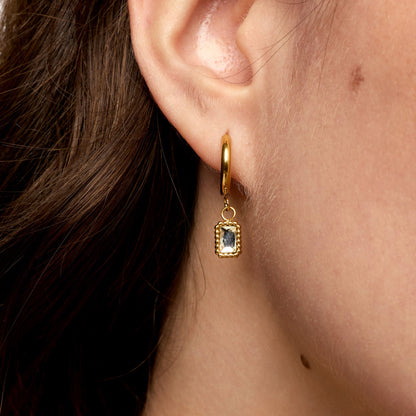 Brincos Cristal Banhados em Ouro 18k