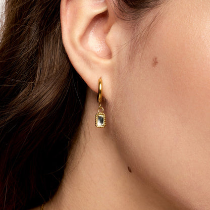 Brincos Cristal Banhados em Ouro 18k