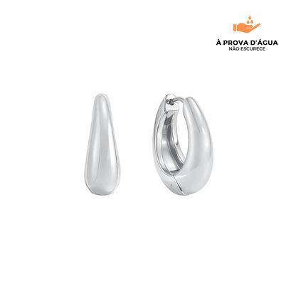 Brincos Londrinos 10MM Banhados em Prata