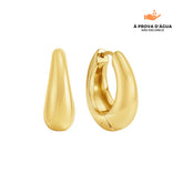 Brincos Londrinos 12MM Banhados em Ouro 18k
