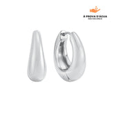 Brincos Londrinos 12MM Banhados em Prata