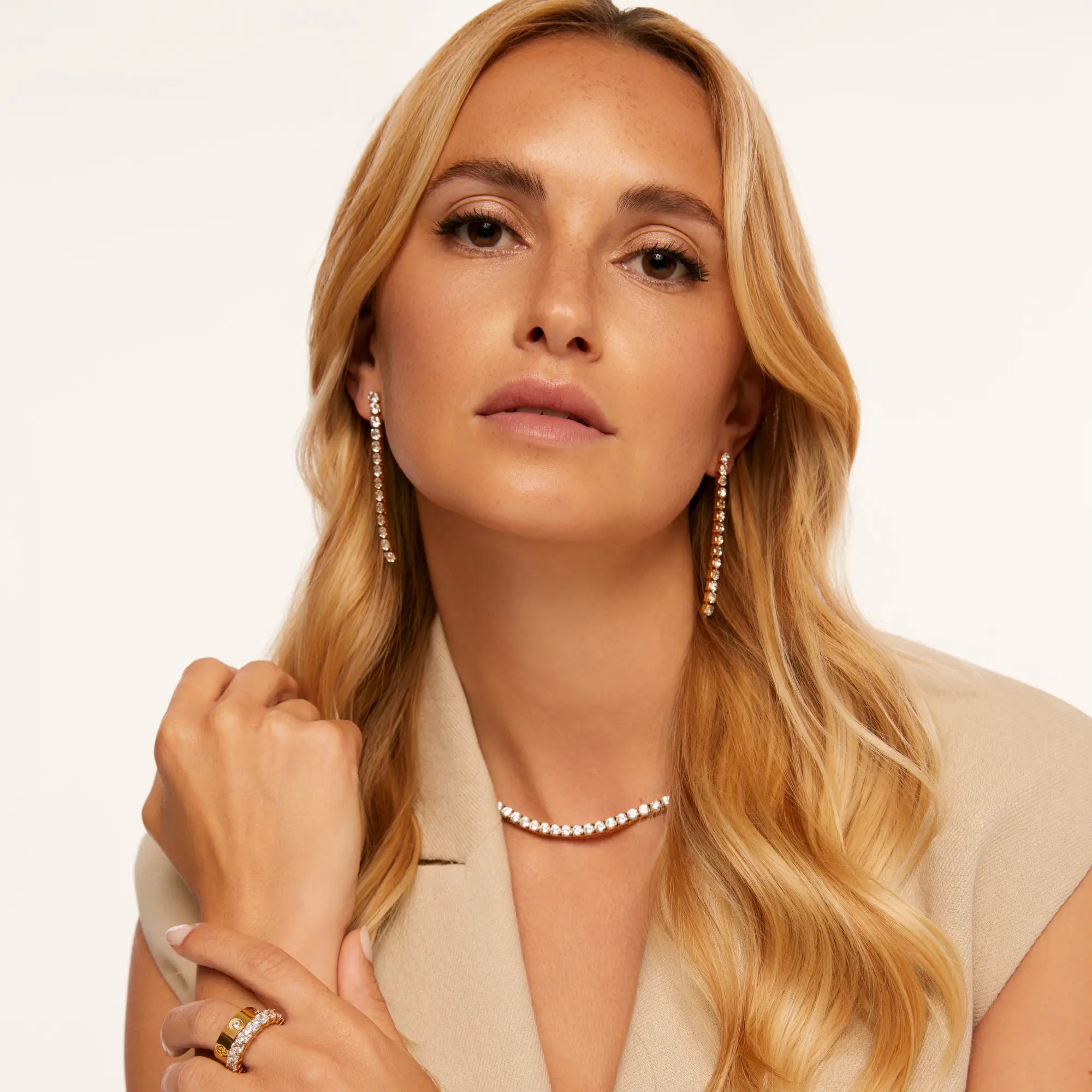 Colar Riviera Clássico Banhado em Ouro 18k