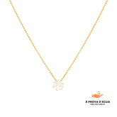 Colar Solitário Banhado em Ouro 18k