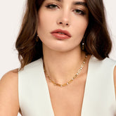 Colar de Elos Glamour Banhado em Ouro 18k