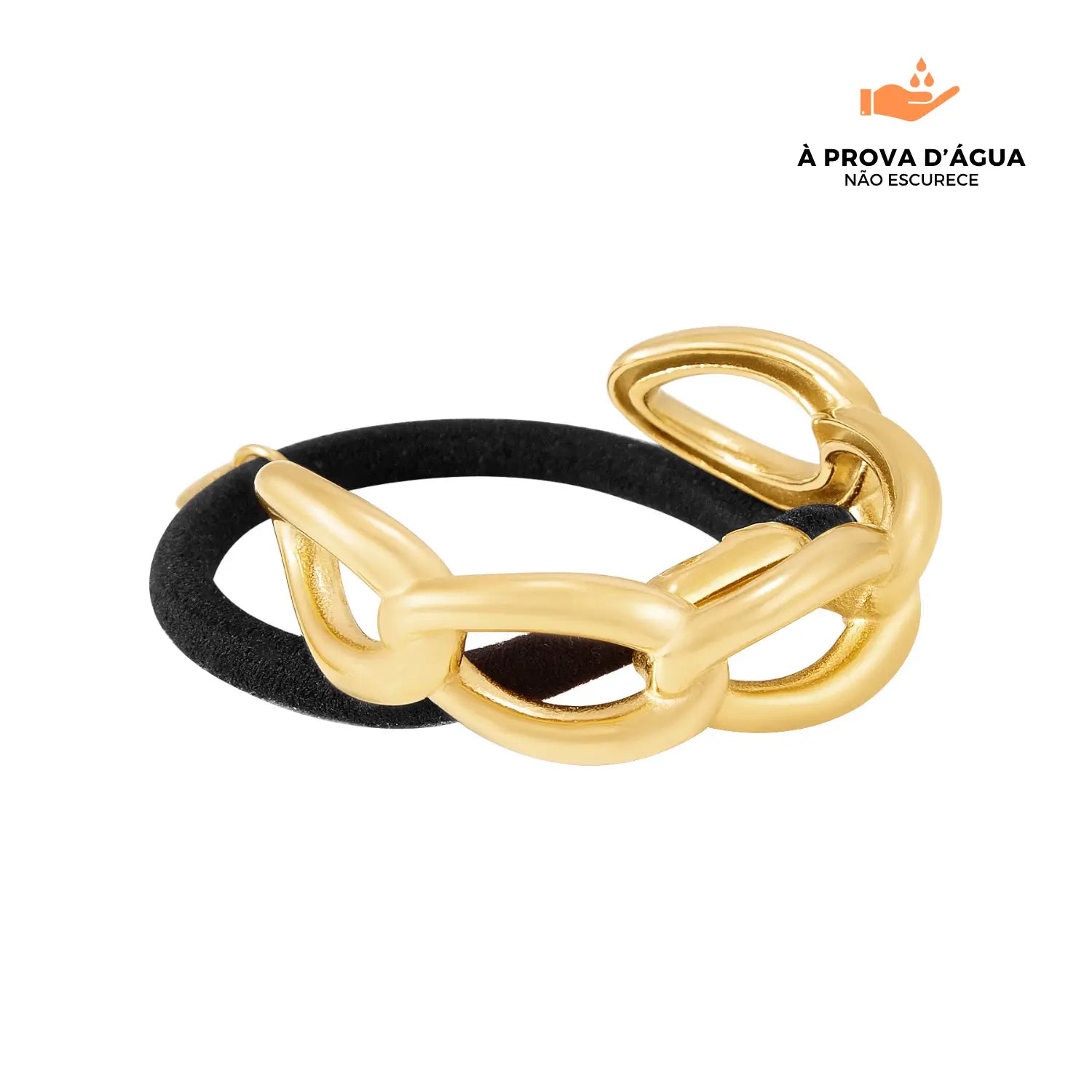 Elástico C. Gabriela Banhado em Ouro 18k