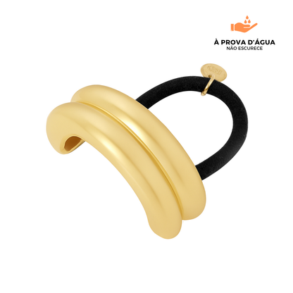 Elástico Duplo Glamour Banhado em Ouro 18k