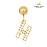 Pingente Inicial H Banhado em Ouro 18k