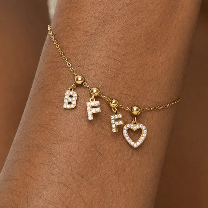 Pingente Inicial B Banhado em Ouro 18k