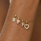 Pingente Inicial F Banhado em Ouro 18k