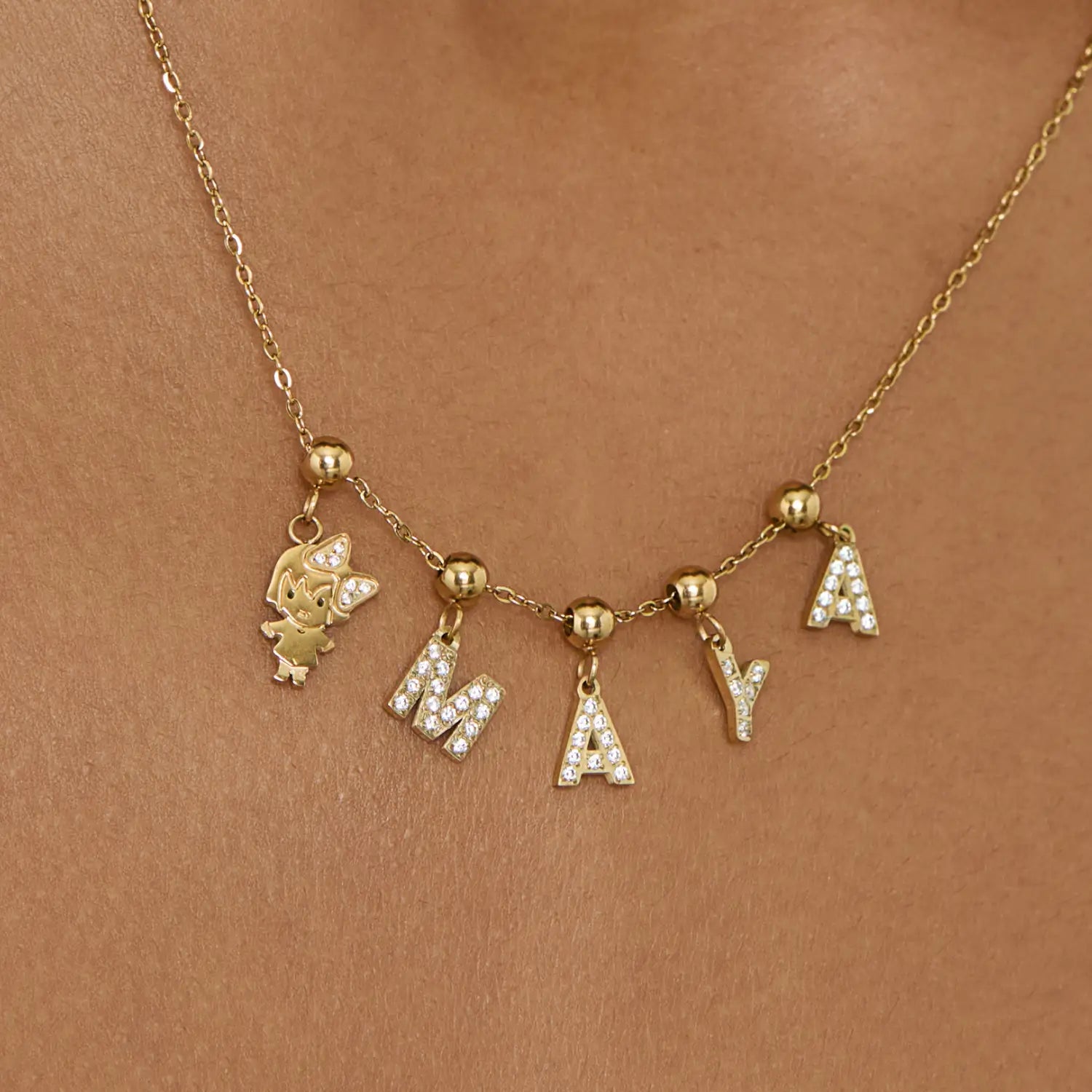 Pingente Inicial M Banhado em Ouro 18k