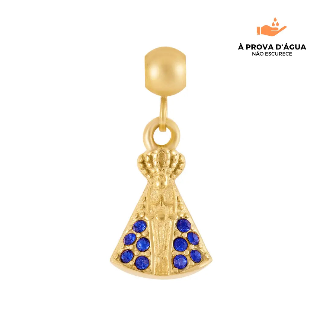 Pingente Nossa Senhora Aparecida Banhado em Ouro 18k