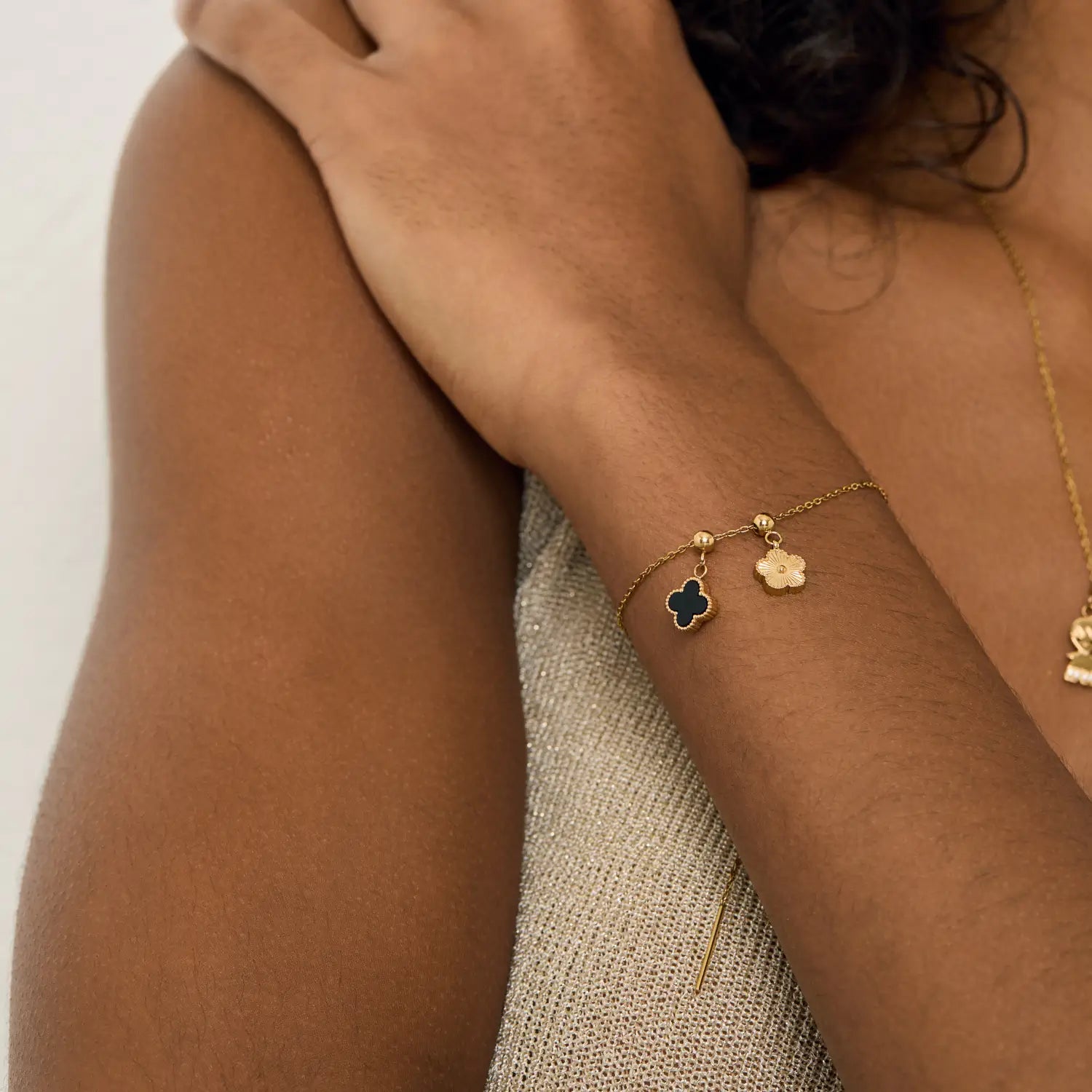 Pingente Trevo Dourado Banhado em Ouro 18k