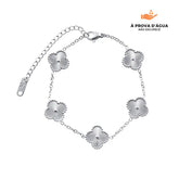 Pulseira Trevo Prata Banhada em Prata