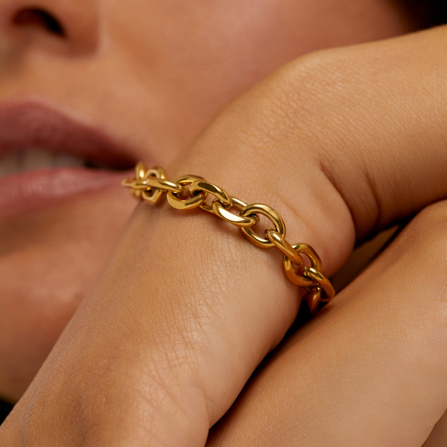 Pulseira Elos Clássico Banhado em Ouro 18k