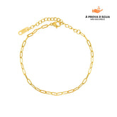 Pulseira Elos Duplos Banhada em Ouro 18k