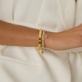 Pulseira Riviera Moderna Banhada em Ouro 18k