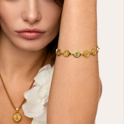 Pulseira Sao Bento Banhada em Ouro 18k