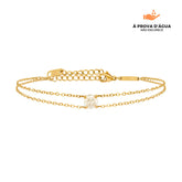 Pulseira Solitário Banhado em Ouro 18k